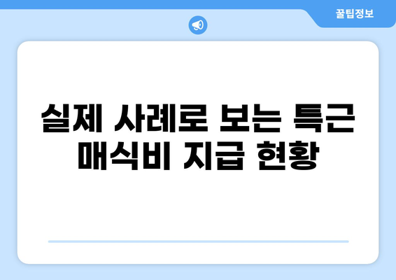 공무원 특근매식비 지급 기준 & 실제 사례 총정리 | 특근, 식비, 지급 기준, 공무원, 매식비