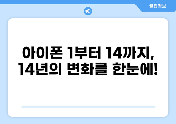 아이폰 1부터 14까지! 역대 아이폰 시리즈 완벽 비교 가이드 | 아이폰 비교, 스펙, 기능, 가격