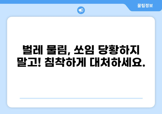 벌레에 물리거나 쏘였을 때 당황하지 마세요! | 응급처치 & 예방 가이드